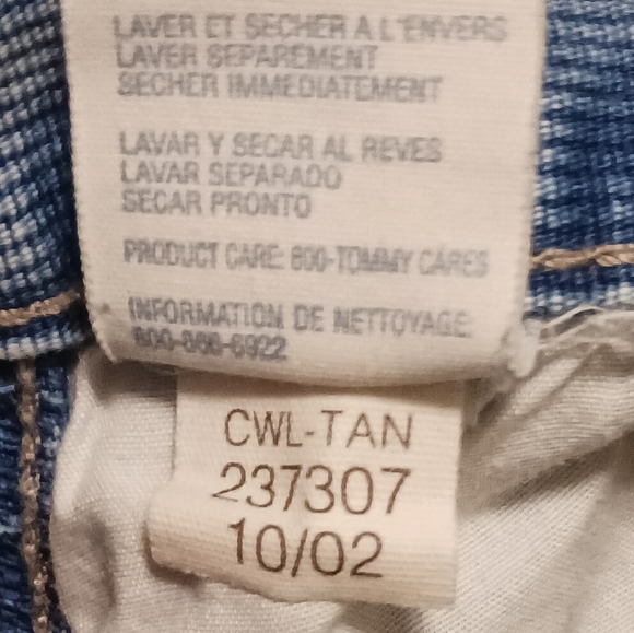 VTG RARE Y2K Tommy Jeans Red Label Denim Utility Distressed Shorts Mens Size 32 - Picture 10 of 12